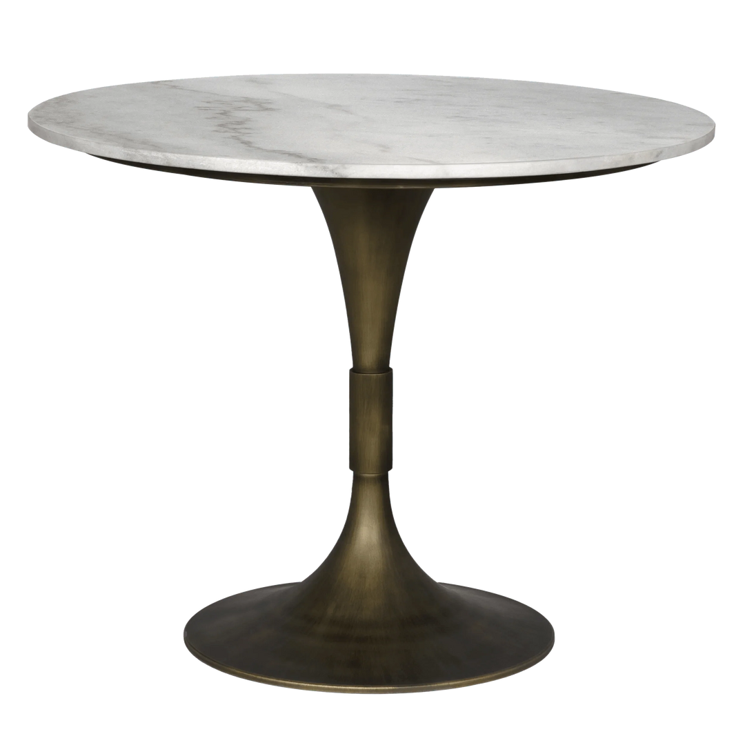 SwayLiving Jman Table 36", Aged Brass Finish DINING TABLES
