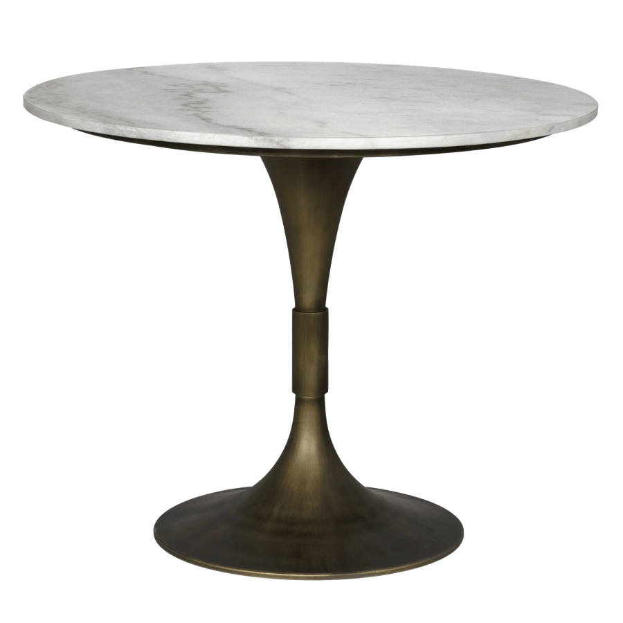 SwayLiving Jman Table 36", Aged Brass Finish DINING TABLES
