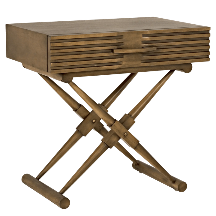 SwayLiving Zanta Side Table, Saddle Brown ACCENT TABLES