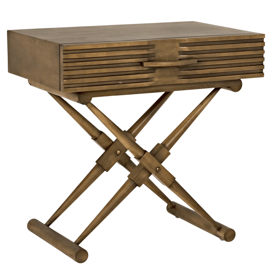 SwayLiving Zanta Side Table, Saddle Brown ACCENT TABLES