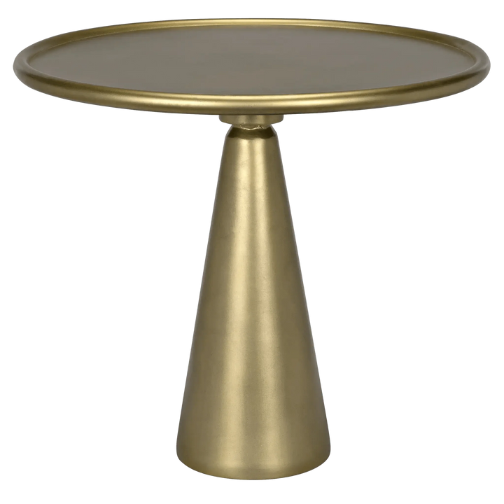SwayLiving Hiro Short Side Table, Metal with Brass Finish ACCENT TABLES