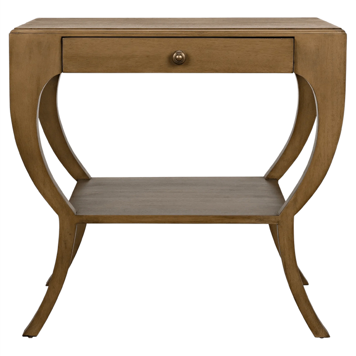 SwayLiving Maude Side Table, Saddle Brown ACCENT TABLES