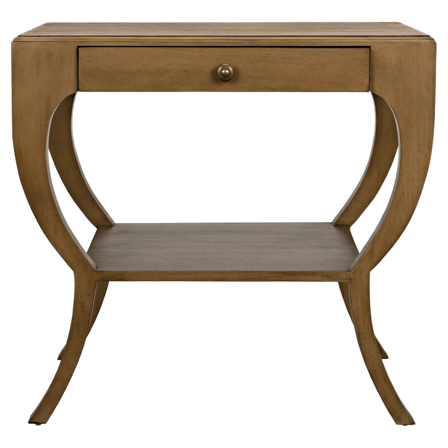 SwayLiving Maude Side Table, Saddle Brown ACCENT TABLES
