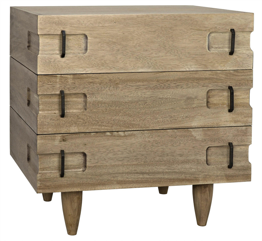 SwayLiving David 32" Side Table, Washed Walnut ACCENT TABLES