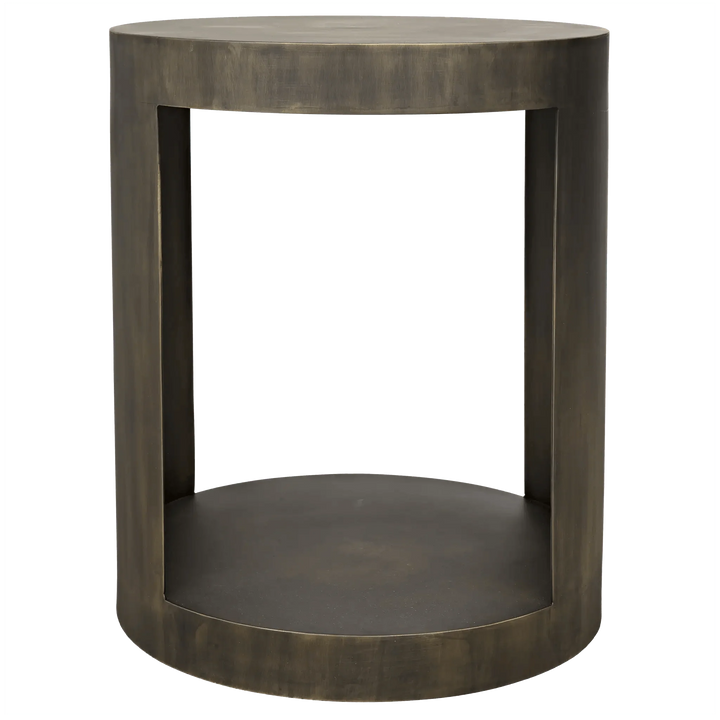 SwayLiving Chrysler Side Table, Steel with Aged Brass Finish ACCENT TABLES