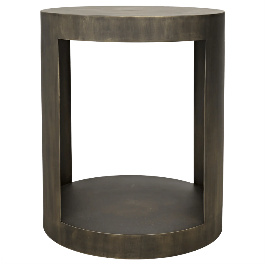 SwayLiving Chrysler Side Table, Steel with Aged Brass Finish ACCENT TABLES