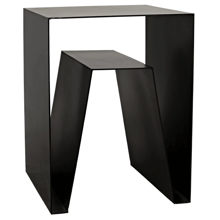 SwayLiving Quintin Side Table, Black Steel ACCENT TABLES