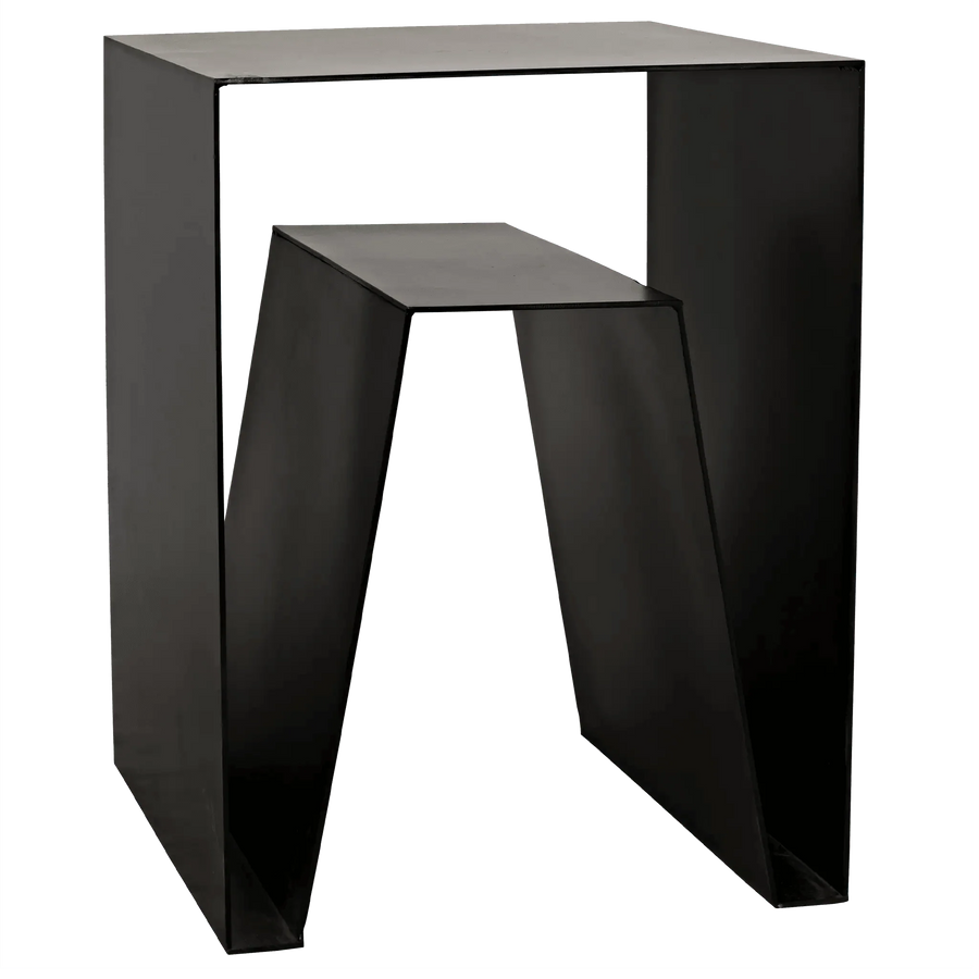 SwayLiving Quintin Side Table, Black Steel ACCENT TABLES