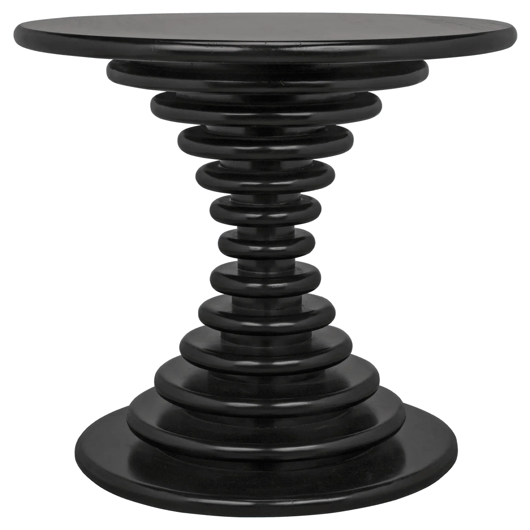 SwayLiving Scheiben Side Table, Hand Rubbed Black ACCENT TABLES