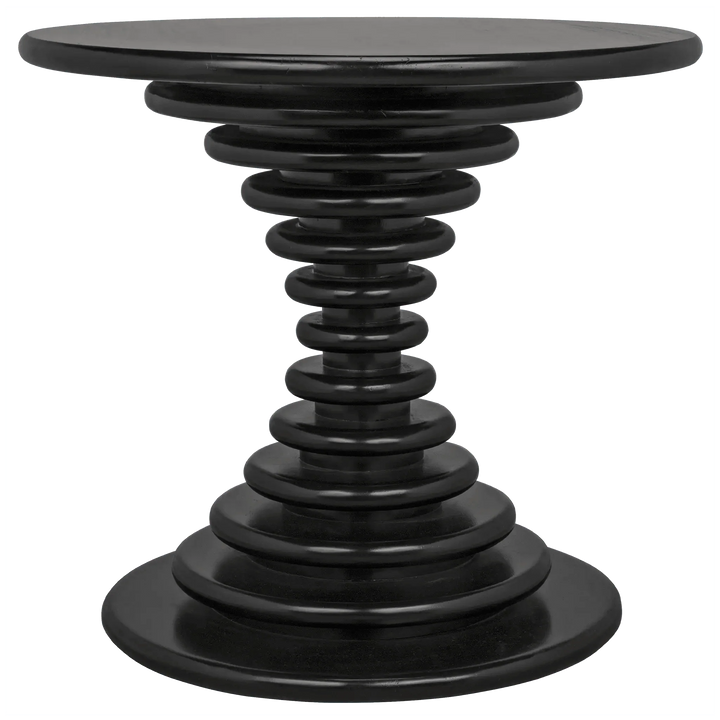 SwayLiving Scheiben Side Table, Hand Rubbed Black ACCENT TABLES