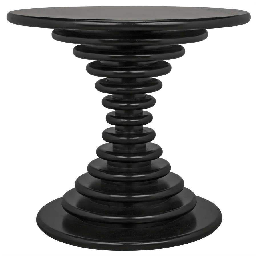 SwayLiving Scheiben Side Table, Hand Rubbed Black ACCENT TABLES