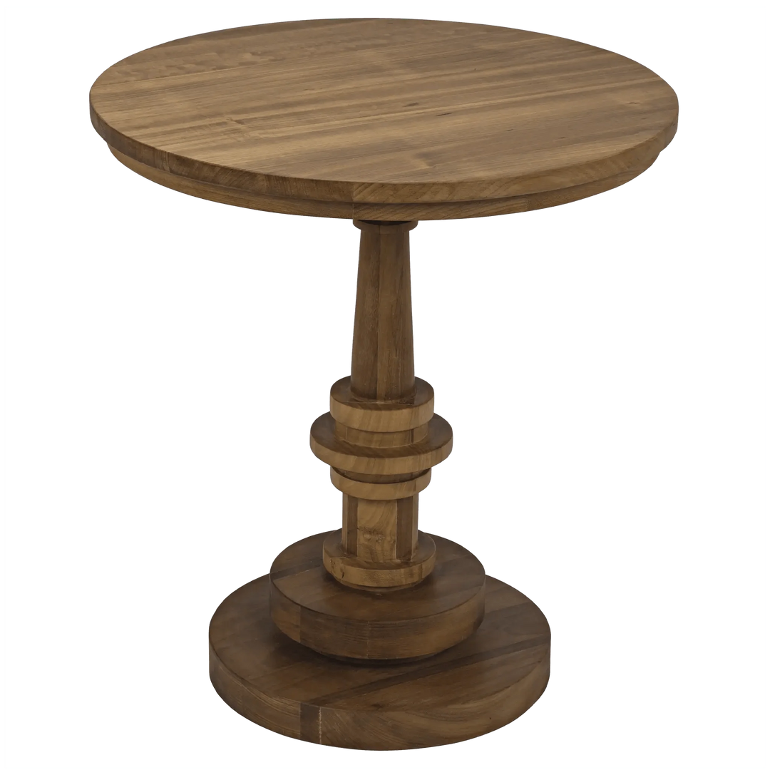 SwayLiving Comodo Side Table, Gold Teak ACCENT TABLES