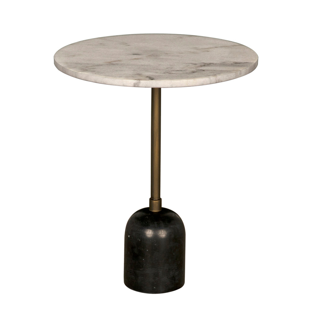 SwayLiving - Shantu Side Table with Stone Top - GTAB9009AB-W
