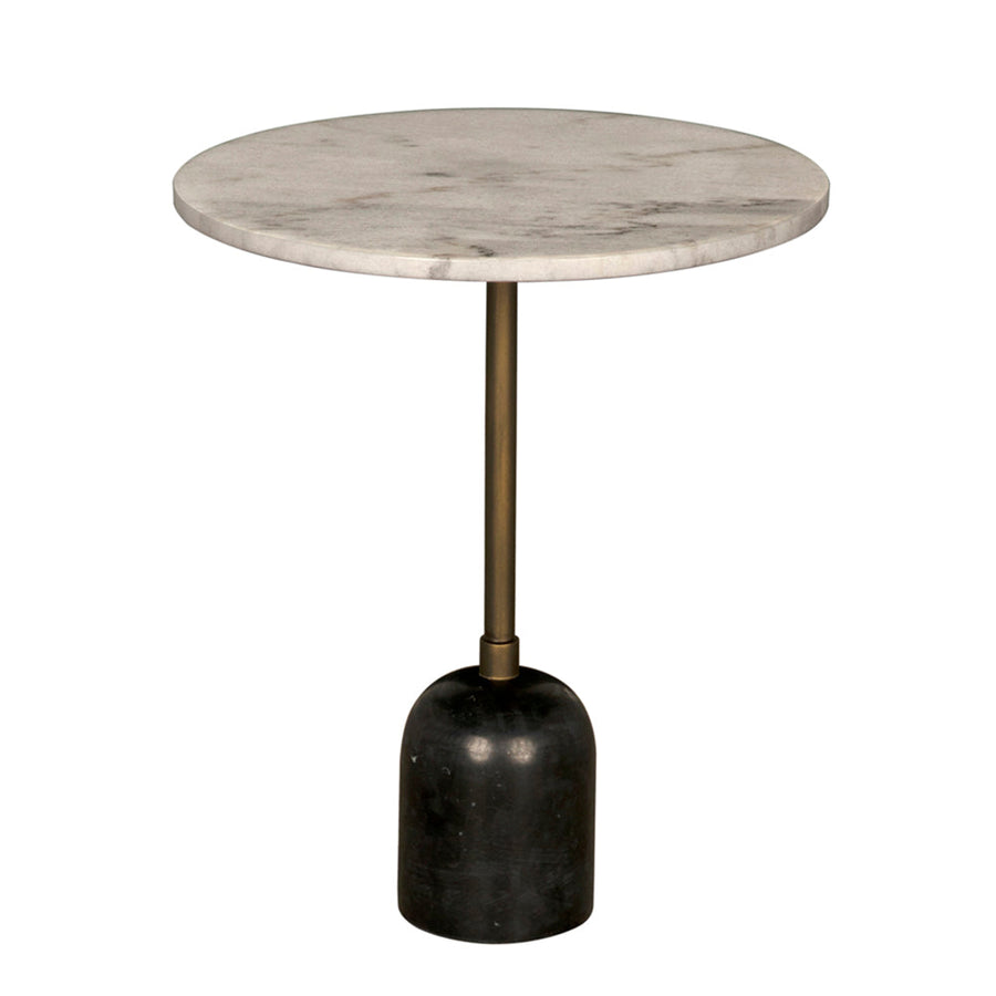 SwayLiving - Shantu Side Table with Stone Top - GTAB9009AB-W