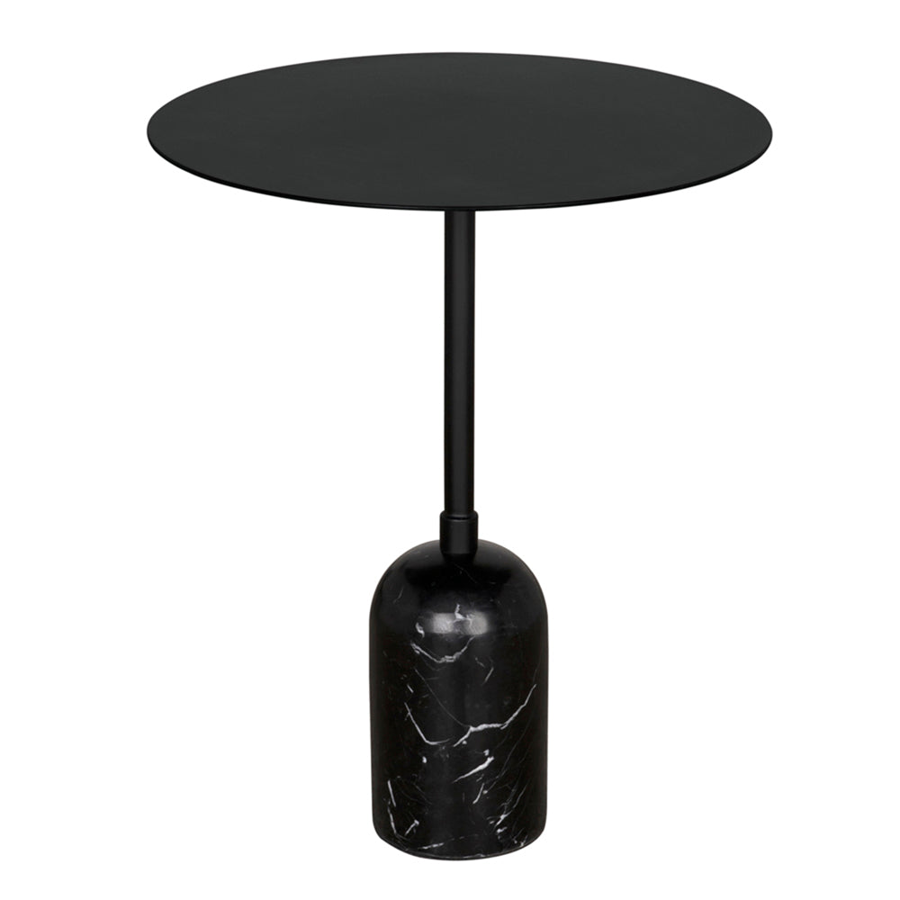 SwayLiving - Shantu Side Table with Metal Top - GTAB9010MTB