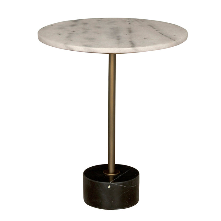 SwayLiving - Santosha Side Table with Stone Top - GTAB9013AB-W