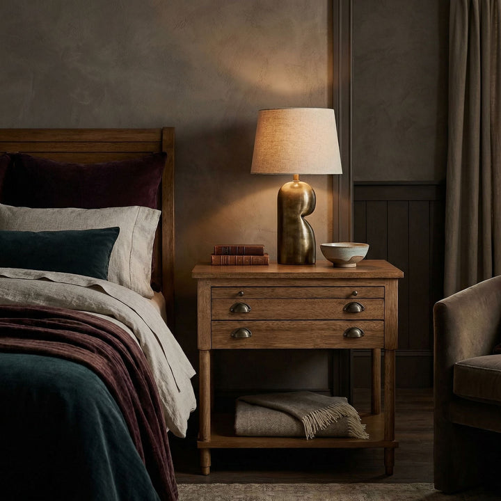 SwayLiving Artemio Side Table - Dark Walnut
