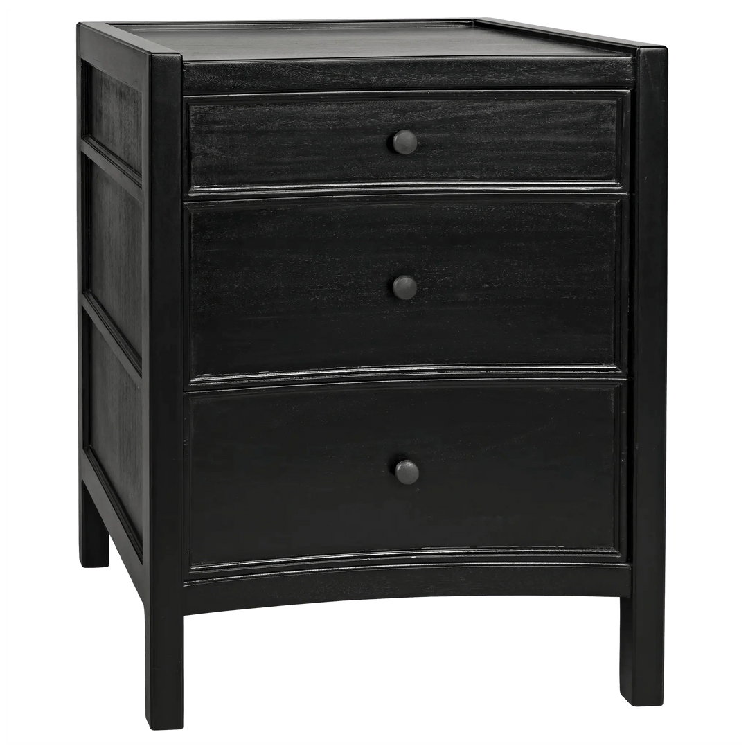 SwayLiving Hampton Night Stand 24", Hand Rubbed Black DRESSERS