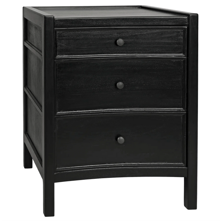 SwayLiving Hampton Night Stand 24", Hand Rubbed Black DRESSERS