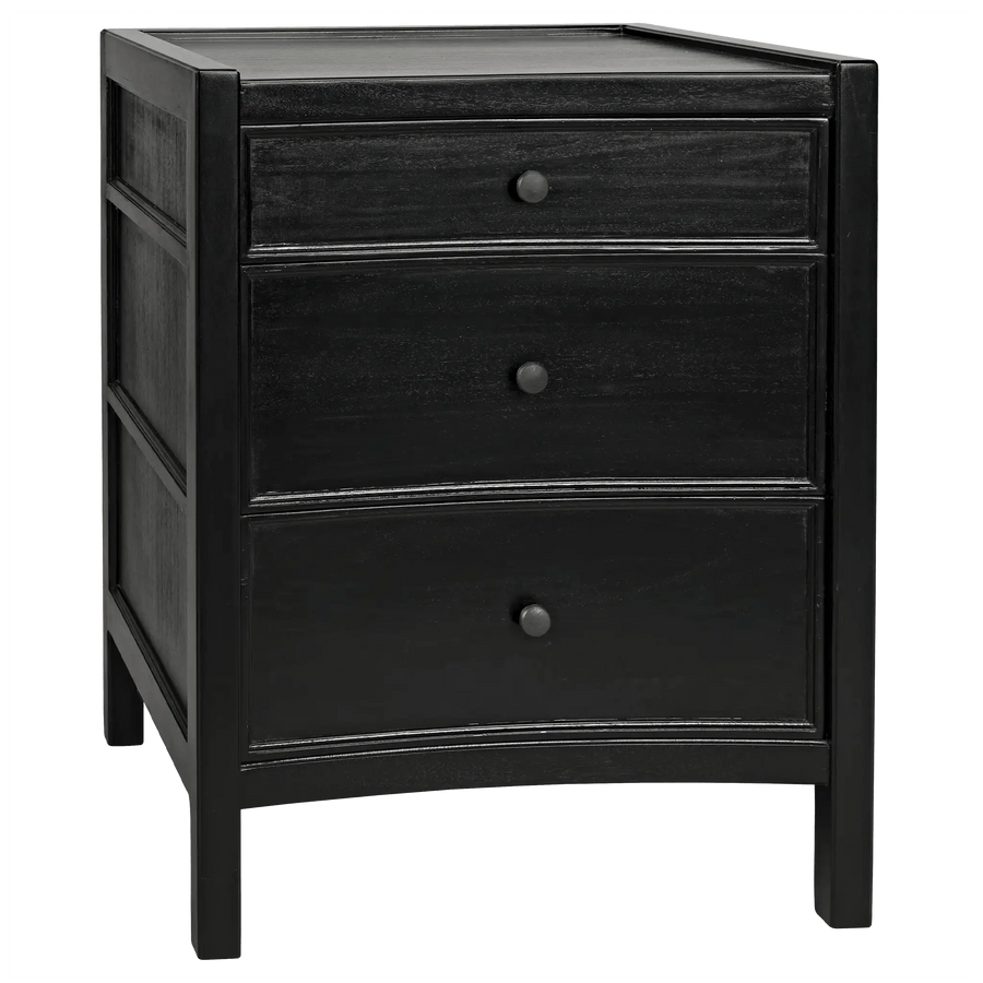 SwayLiving Hampton Night Stand 24", Hand Rubbed Black DRESSERS