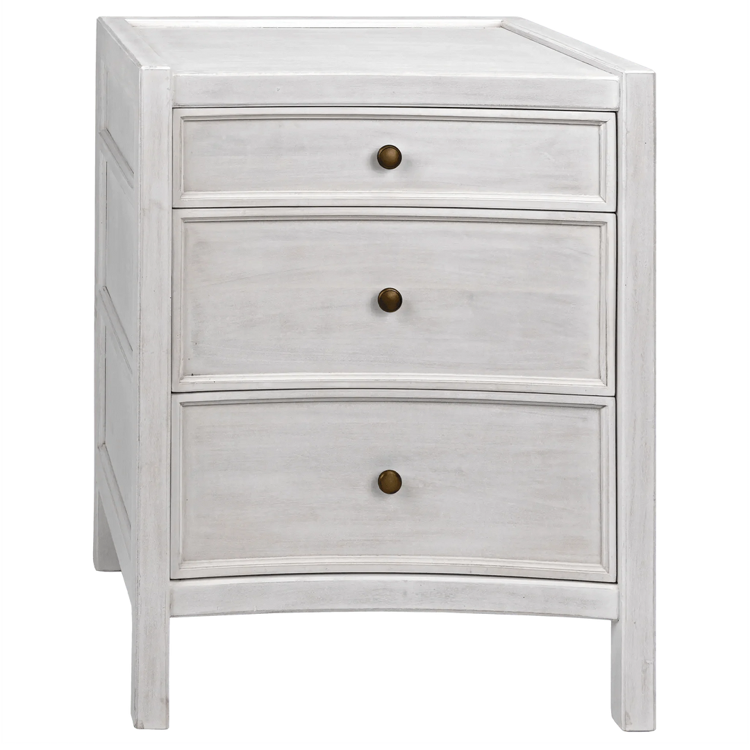 SwayLiving Hampton Night Stand 24", White Wash DRESSERS