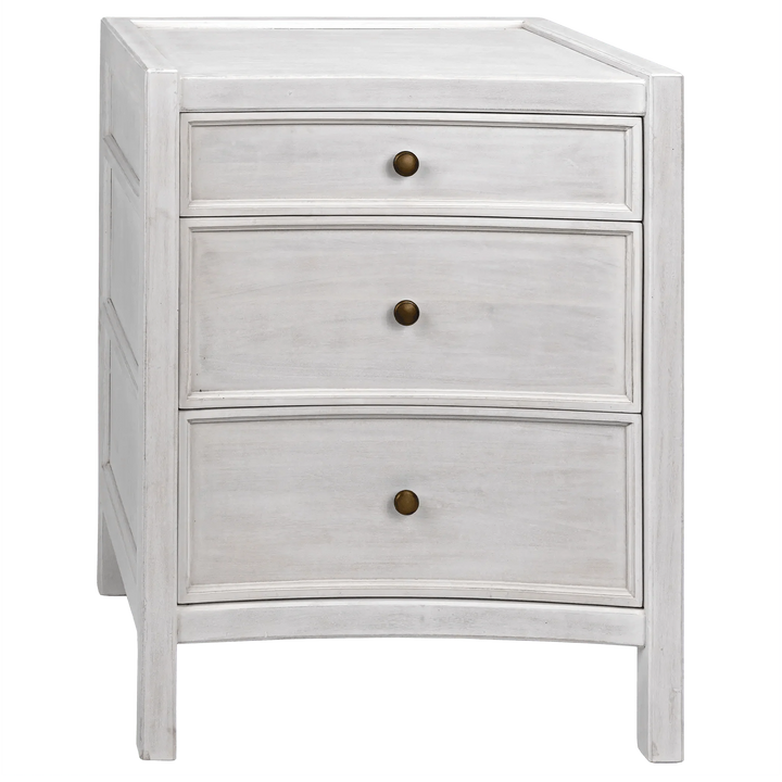 SwayLiving Hampton Night Stand 24", White Wash DRESSERS