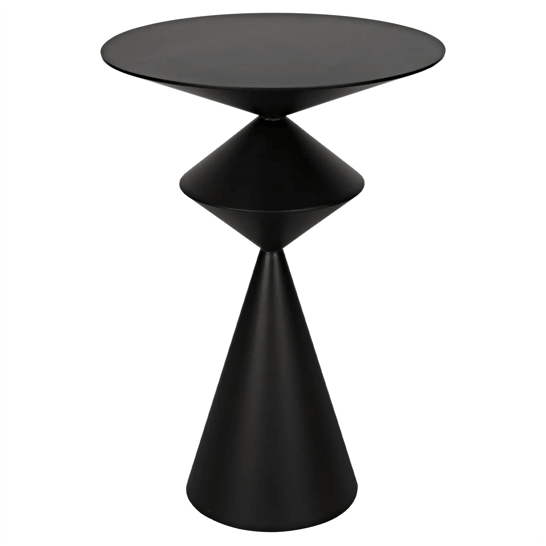 SwayLiving Zasa Side Table, Black Steel ACCENT TABLES