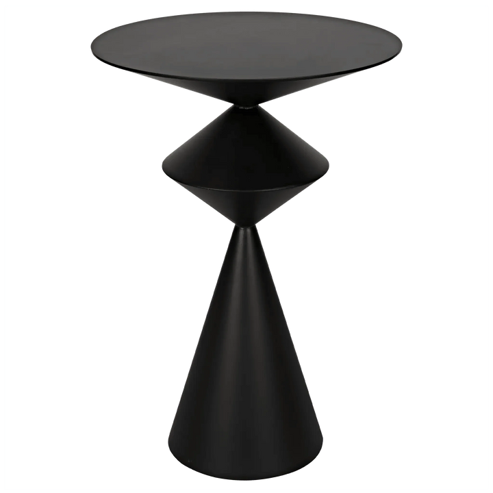 SwayLiving Zasa Side Table, Black Steel ACCENT TABLES