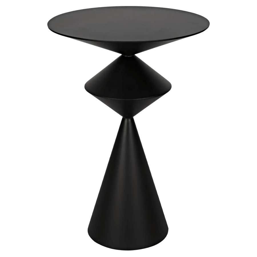 SwayLiving Zasa Side Table, Black Steel ACCENT TABLES