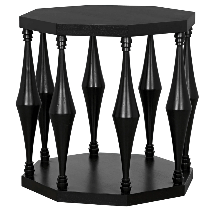 SwayLiving Marceo Side Table, Hand Rubbed Black ACCENT TABLES