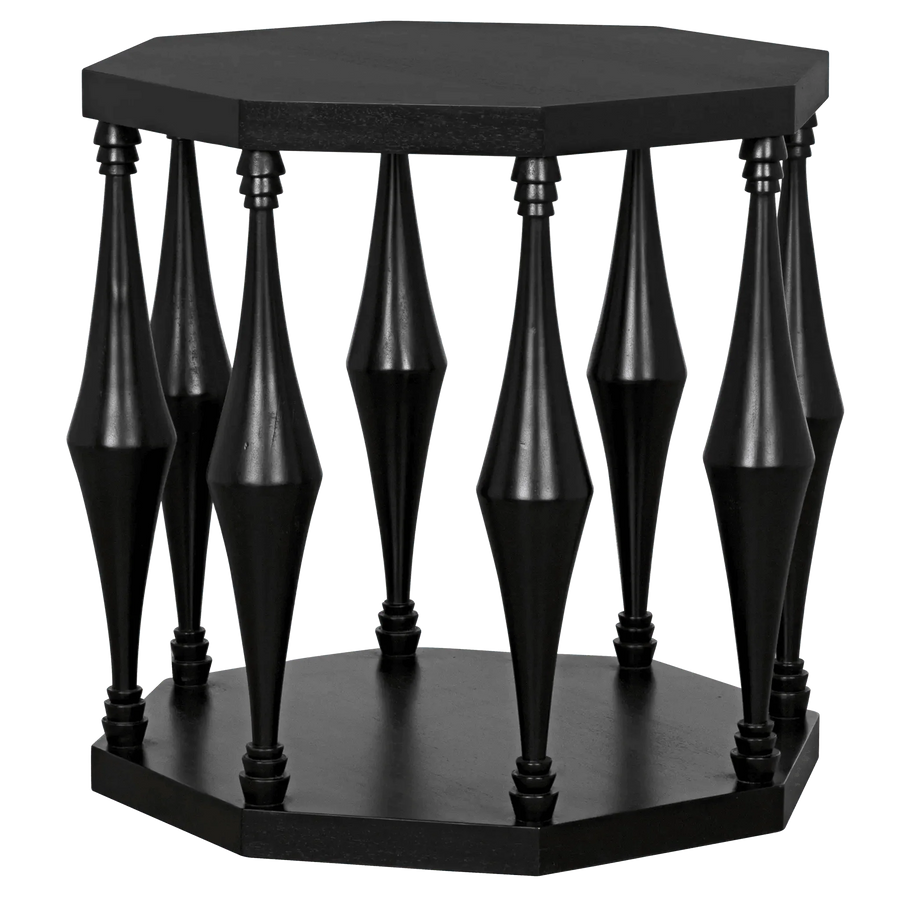 SwayLiving Marceo Side Table, Hand Rubbed Black ACCENT TABLES