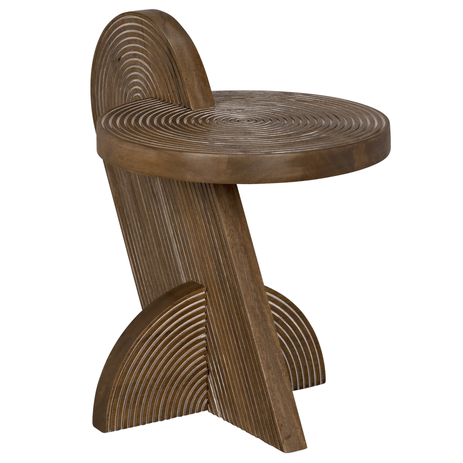 SwayLiving Saturn Side Table, Dark Walnut ACCENT TABLES