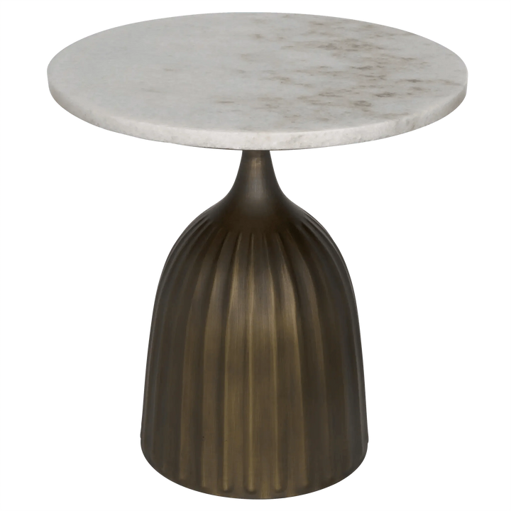 SwayLiving Samuel Side Table, Aged Brass ACCENT TABLES