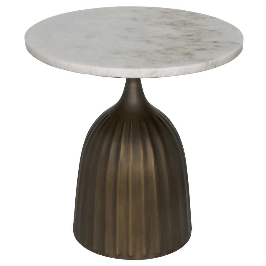 SwayLiving Samuel Side Table, Aged Brass ACCENT TABLES