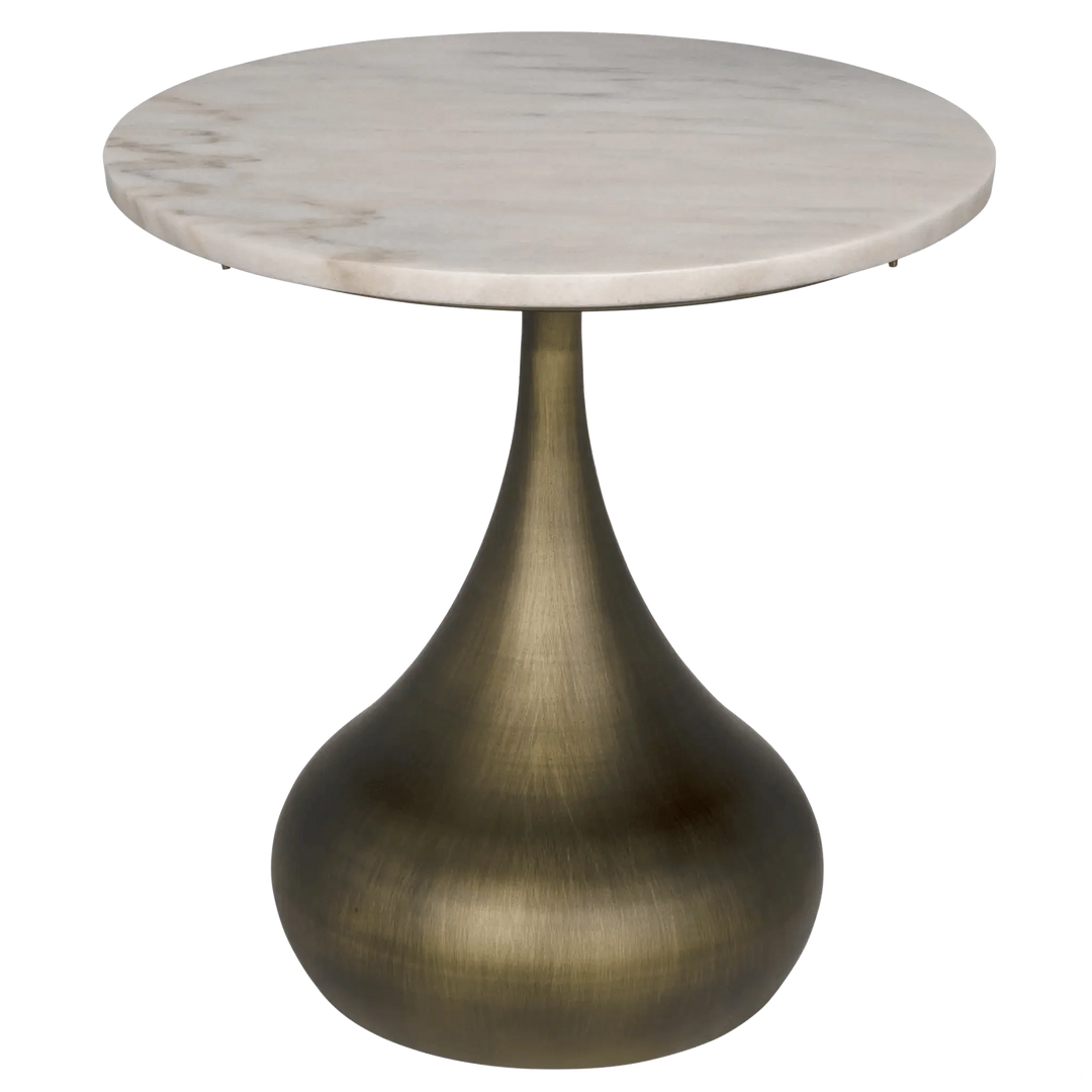 SwayLiving Mateo Side Table, Aged Brass ACCENT TABLES