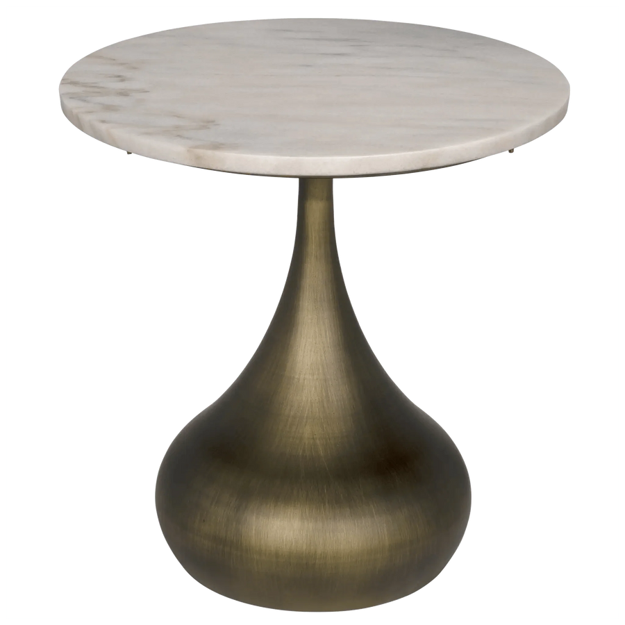 SwayLiving Mateo Side Table, Aged Brass ACCENT TABLES
