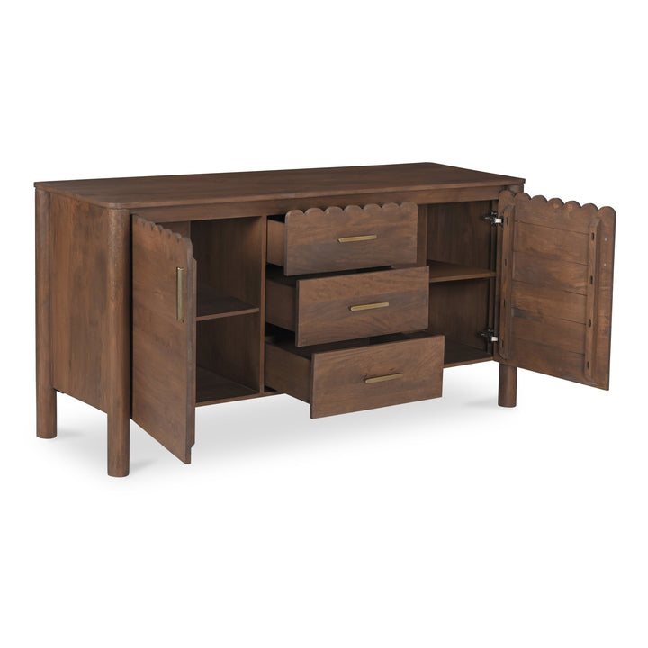 SwayLiving - Wiley 3 Drawer Sideboard Vintage Brown - GZ-1164-03 | SwayLiving