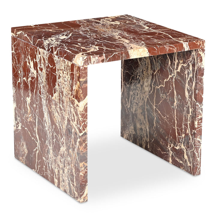 SwayLiving - Rosa Accent Table Rosso Levanto Marble - GZ-1181-06-0 | SwayLiving