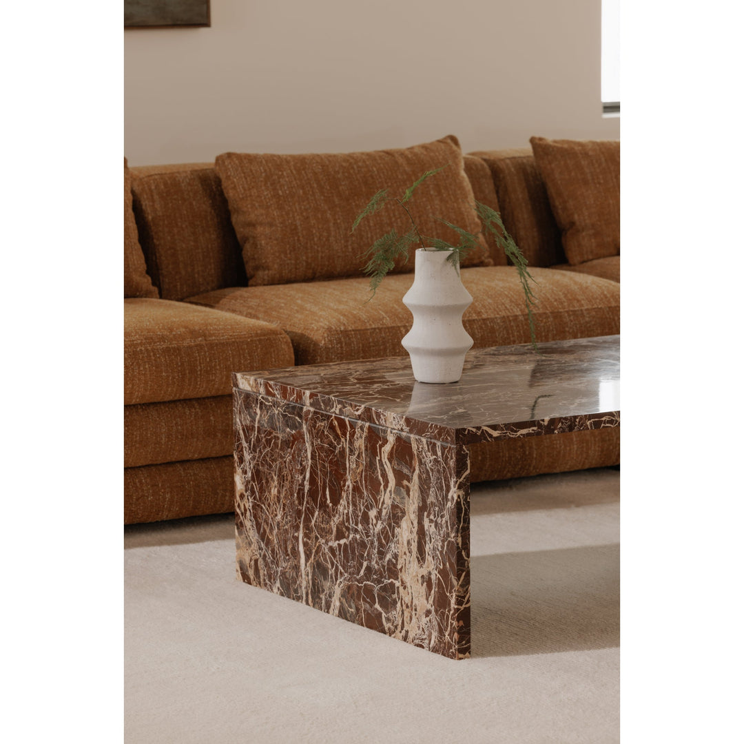SwayLiving - Rosa Coffee Table Rosso Levanto Marble - GZ-1182-06-0 | SwayLiving