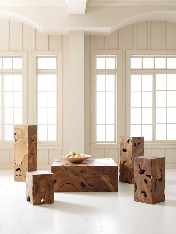 SwayLiving Teak Slice Coffee Table, Rectangle COFFEE TABLES