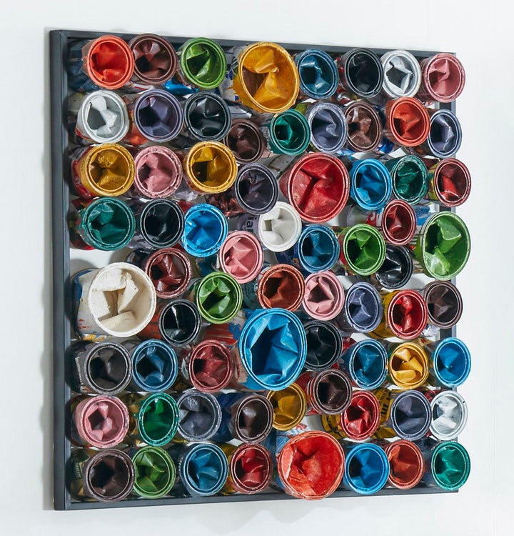 SwayLiving Paint Can Wall Art, Square, Assorted Colors, LG WALL ART