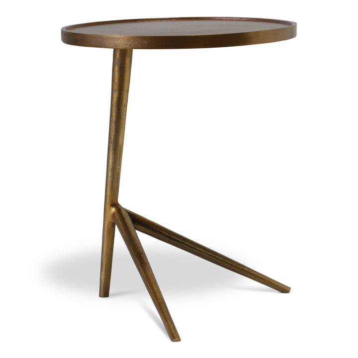 Leo End Table - Antique Brass · 20.5"