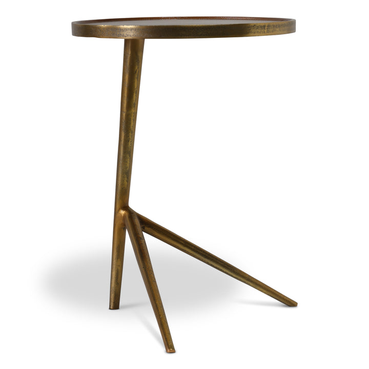 Leo End Table - Antique Brass · 22.5"