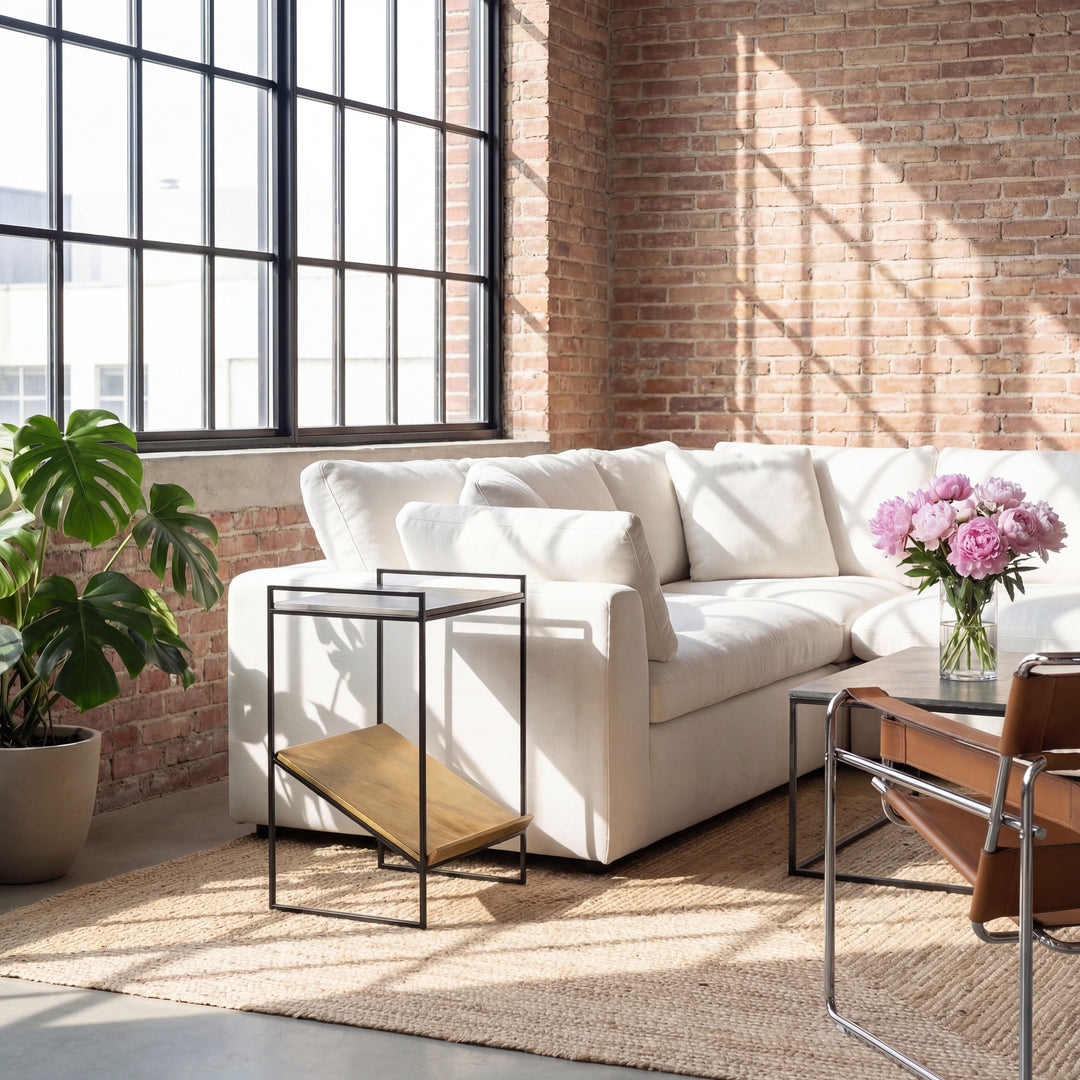 Noemi Cast Aluminum Magazine End Table — life_2