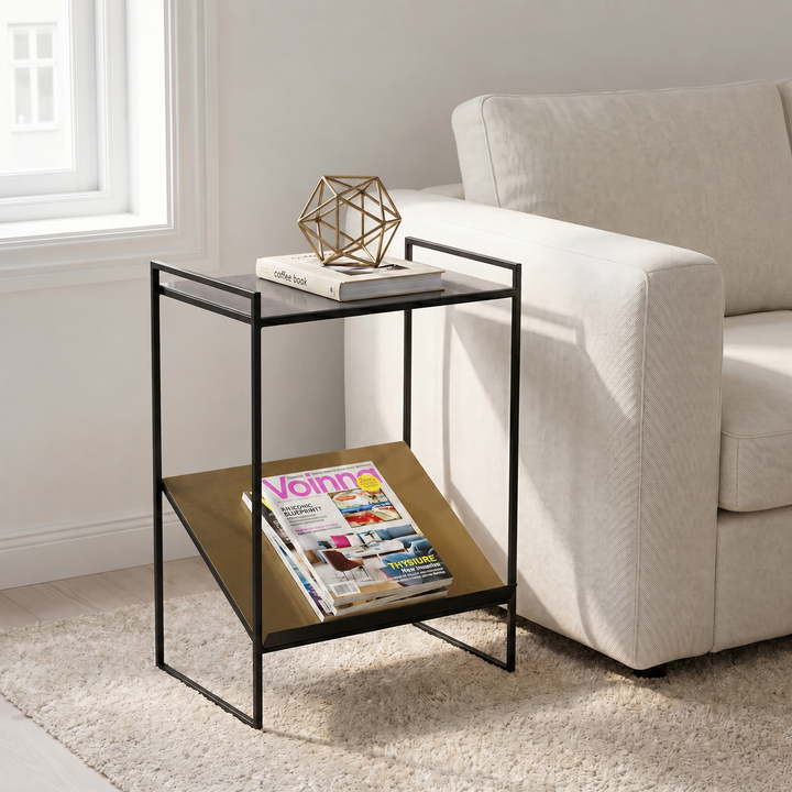 Noemi Cast Aluminum Magazine End Table — life_3