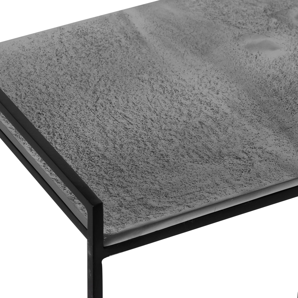 Noemi Cast Aluminum Magazine End Table — silo_3