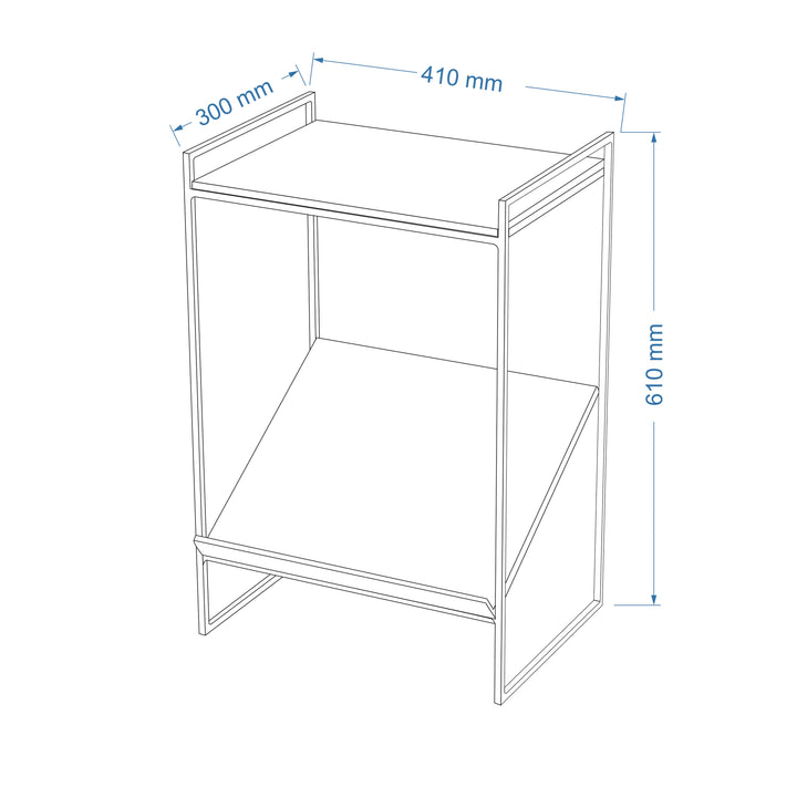 Naomi Enamel Magazine End Table — line