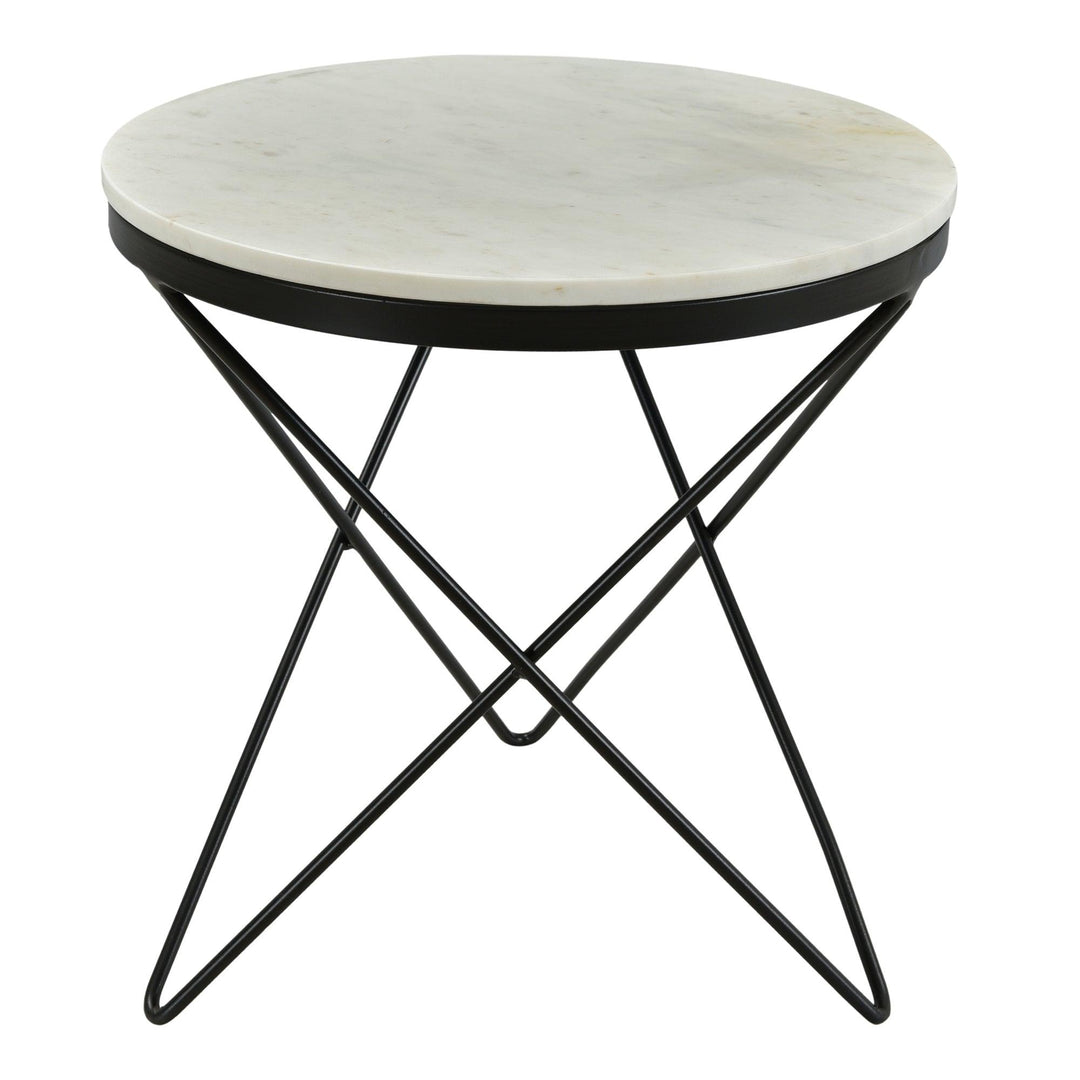 Haley Side Table Black Base - SwayLiving