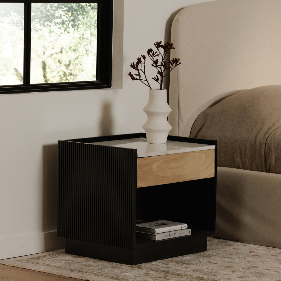 SwayLiving - Carter Nightstand Black - IK-1035-02 | SwayLiving