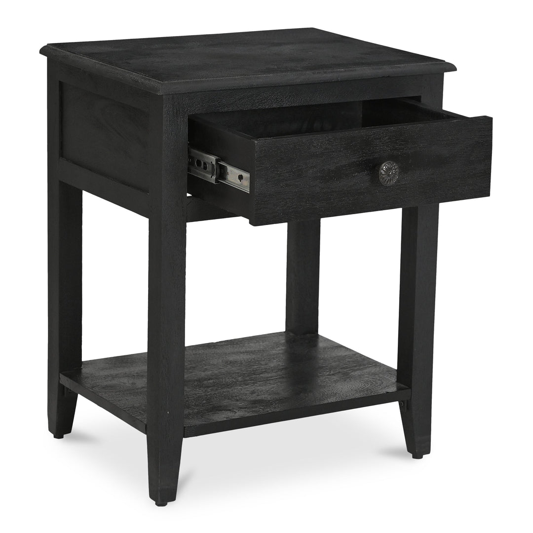 SwayLiving - Corrine Nightstand Antique Black - IK-1037-02 | SwayLiving